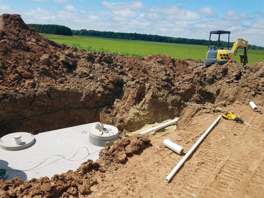 Septic system installation