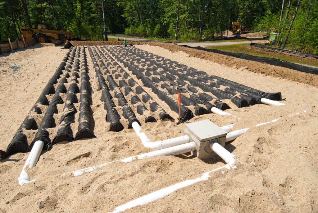 Leach field installation