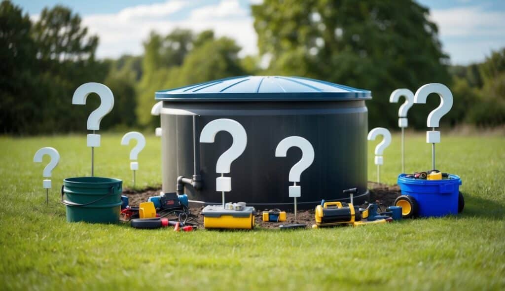 Illustration of a faqs about septic tanks